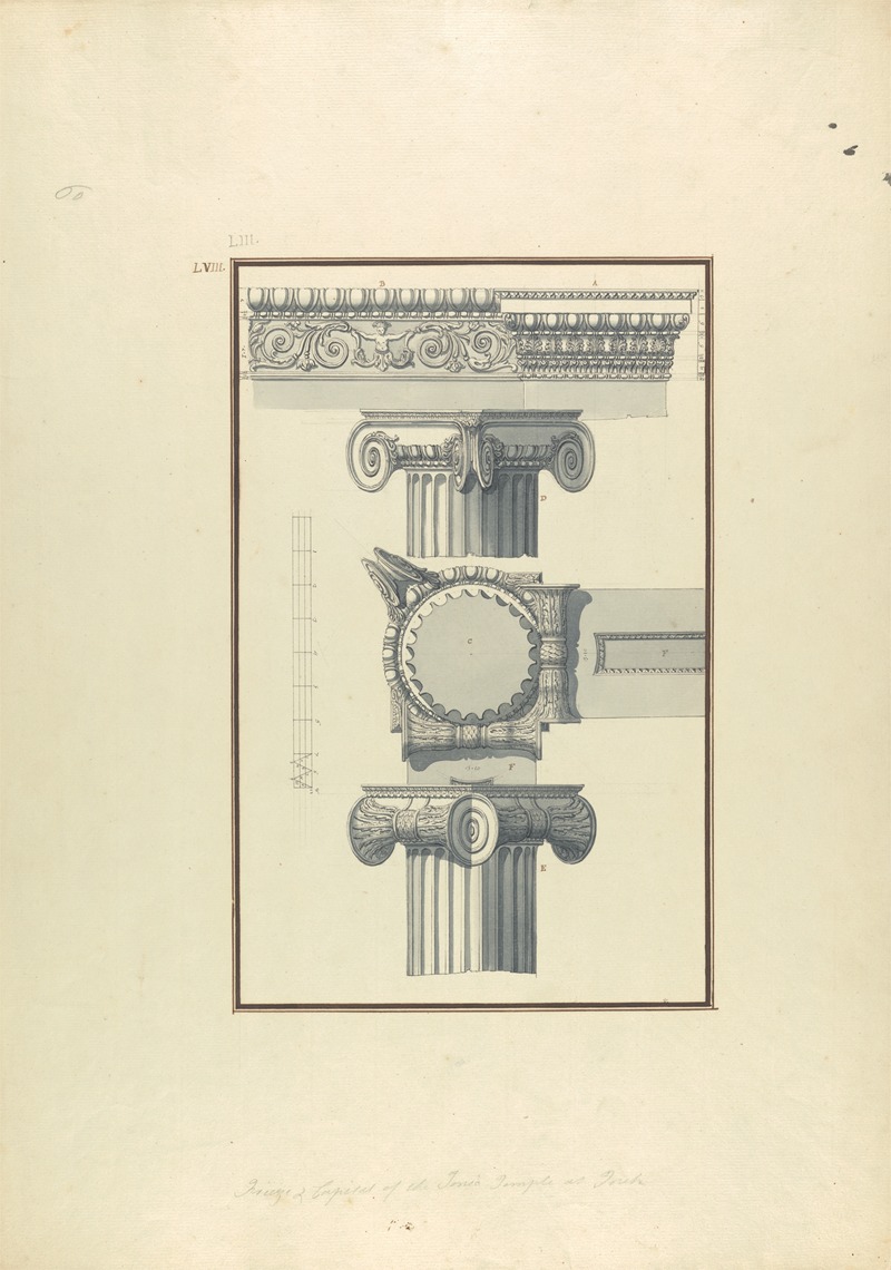 Giovanni Battista Borra - Frieze and Capital of the Ionic Temple at Toreh