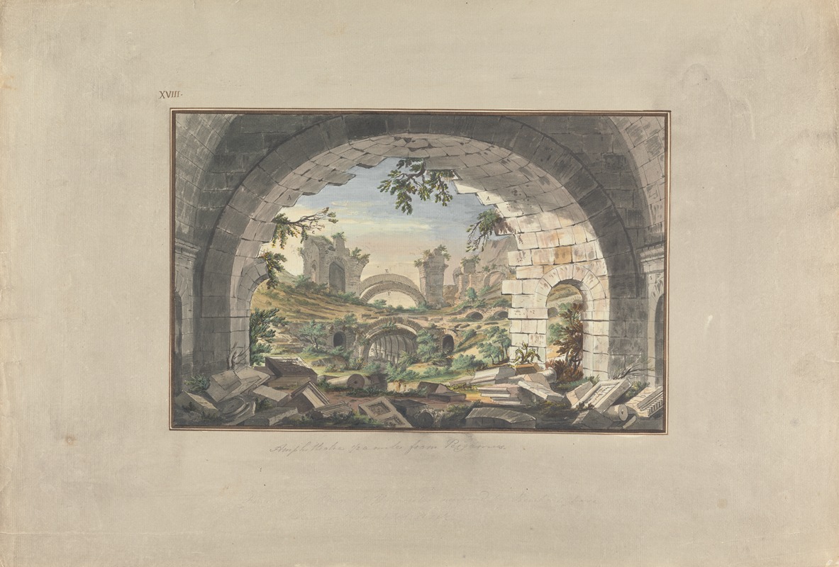 Giovanni Battista Borra - Ruins at Pergamon, Probably of the Amphitheatre