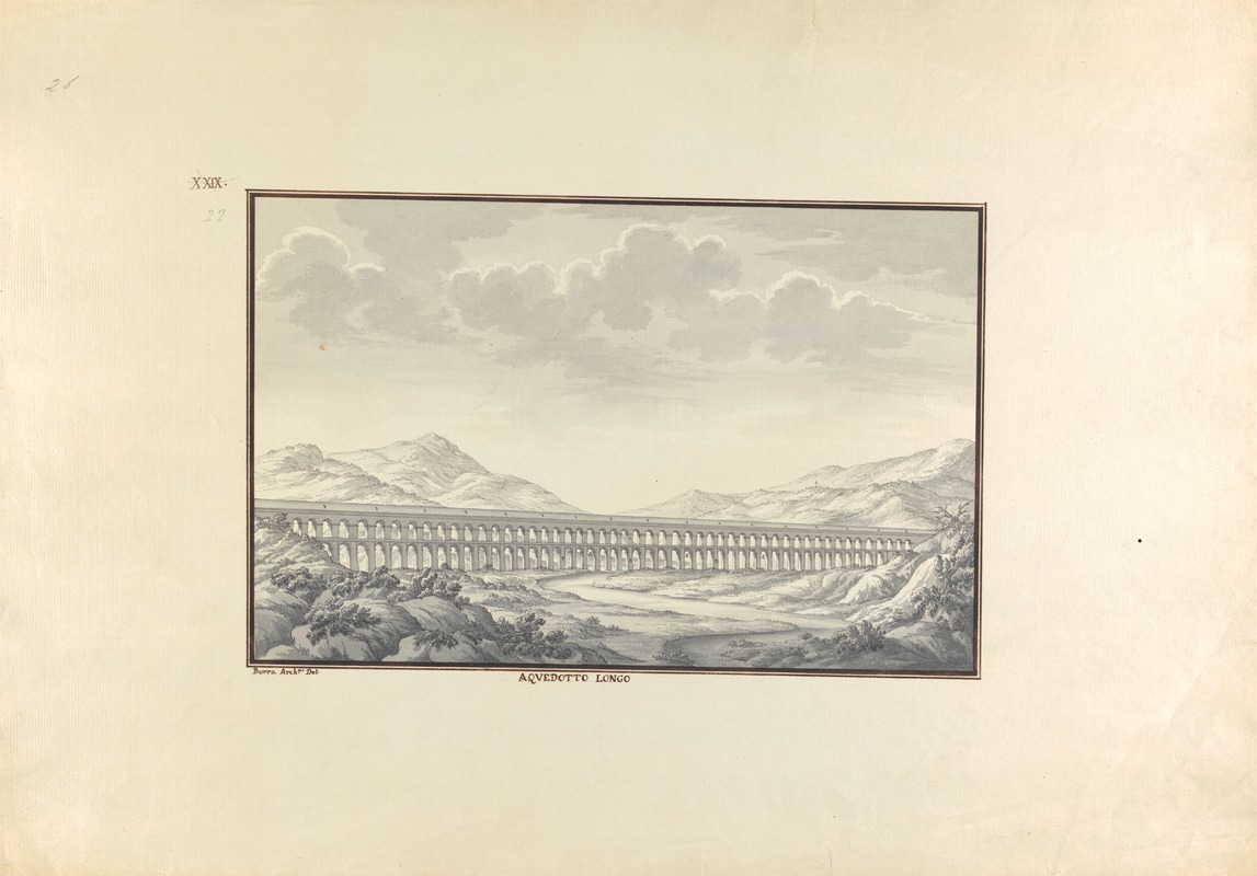 Giovanni Battista Borra - View of a Long Aqueduct