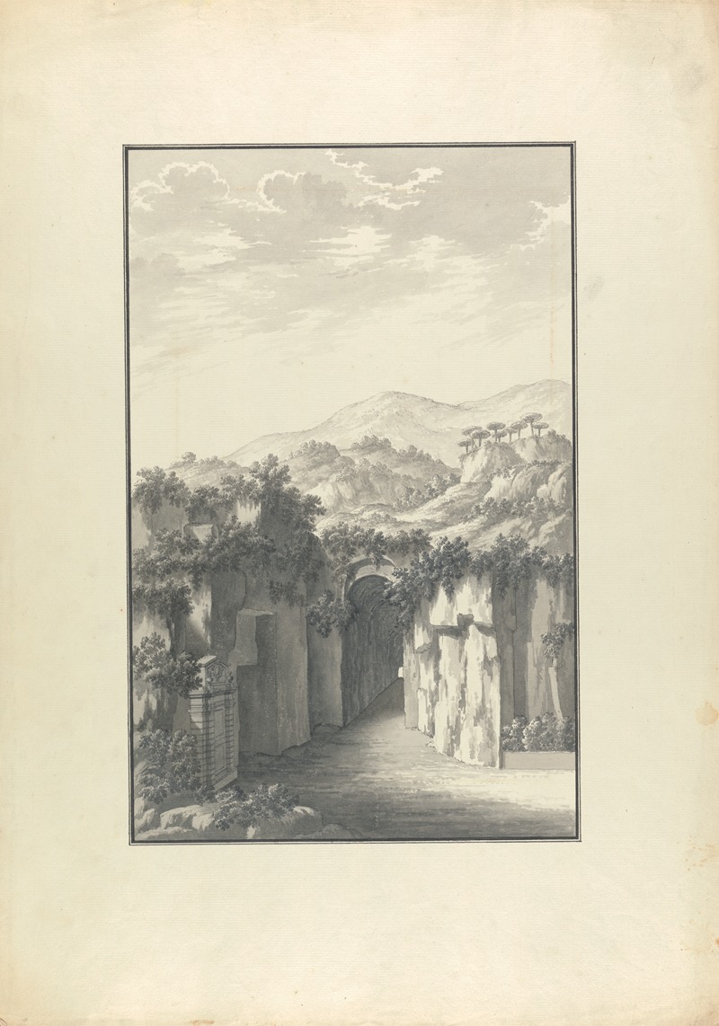 Giovanni Battista Borra - View of a Passage Cut into a Hillside