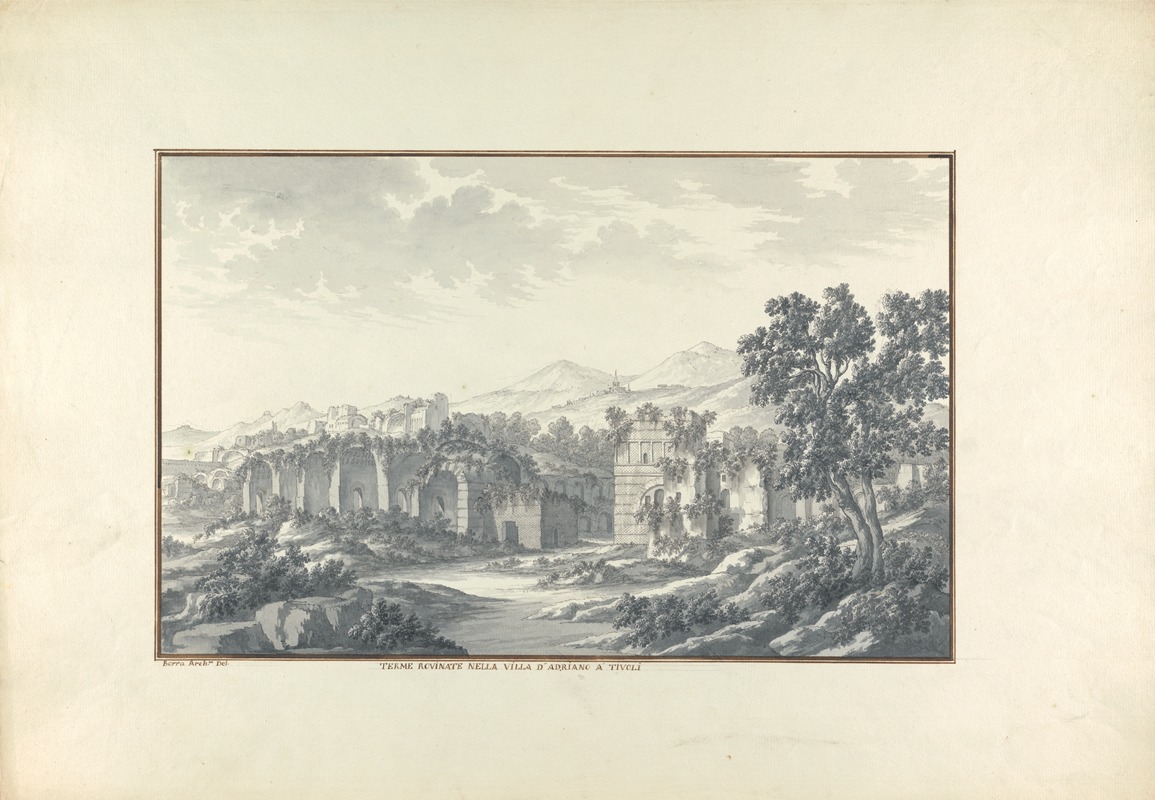 Giovanni Battista Borra - View of the Ruined Baths at Hadrian’s Villa at Tivoli