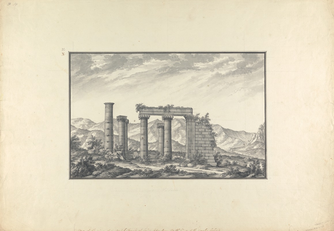 Giovanni Battista Borra - View of the Ruins of an Ionic Temple at Sardis, Probably the Temple of Neptune