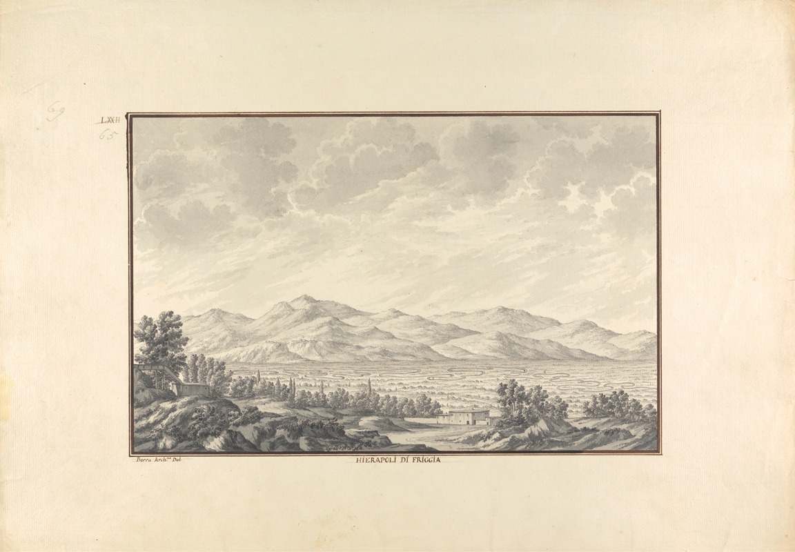 Giovanni Battista Borra - View of the Valley of Hierapolis (now Pamukkale)