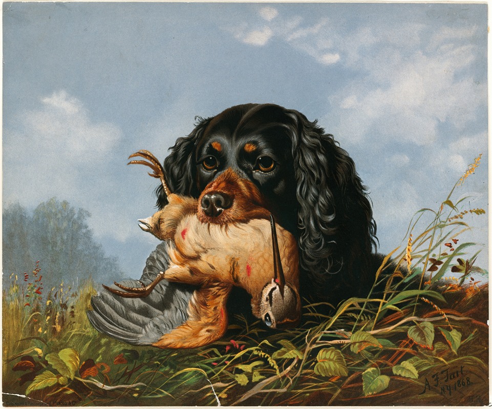 Arthur Fitzwilliam Tait - Spaniel and Woodcock