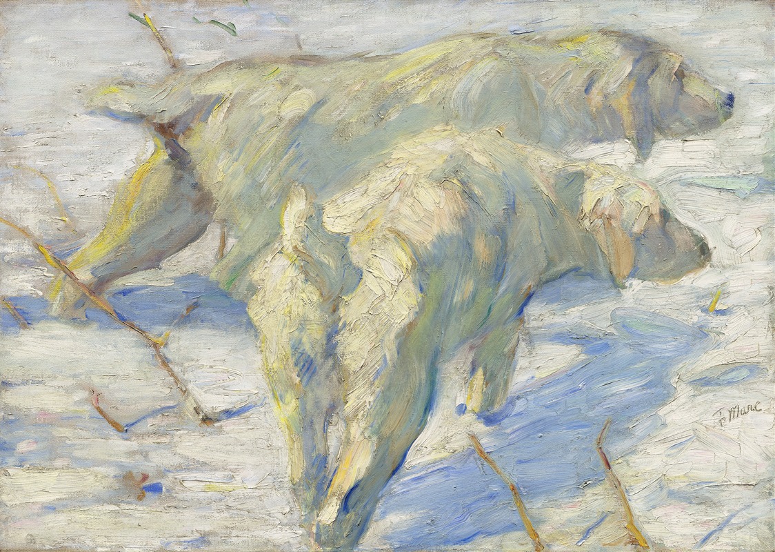 Franz Marc - Siberian Dogs in the Snow