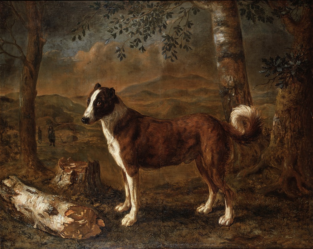 Govert Dircksz Camphuysen - Dog and a Birch Log