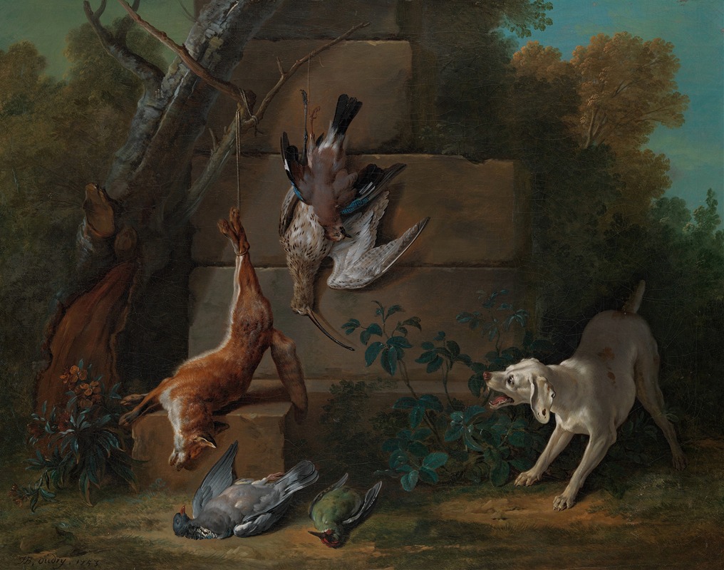 Jean-Baptiste Oudry - Dog Guarding Dead Game