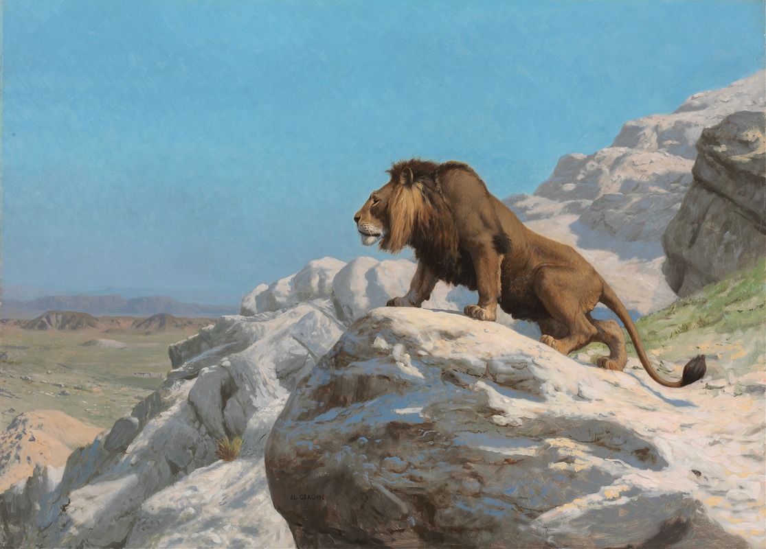 Jean-Léon Gérôme - Lion on the Watch
