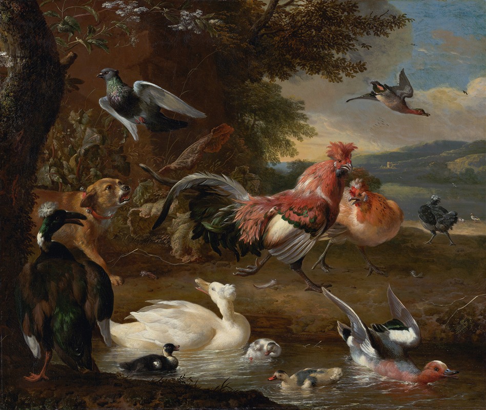 Melchior d'Hondecoeter - Chickens and Ducks
