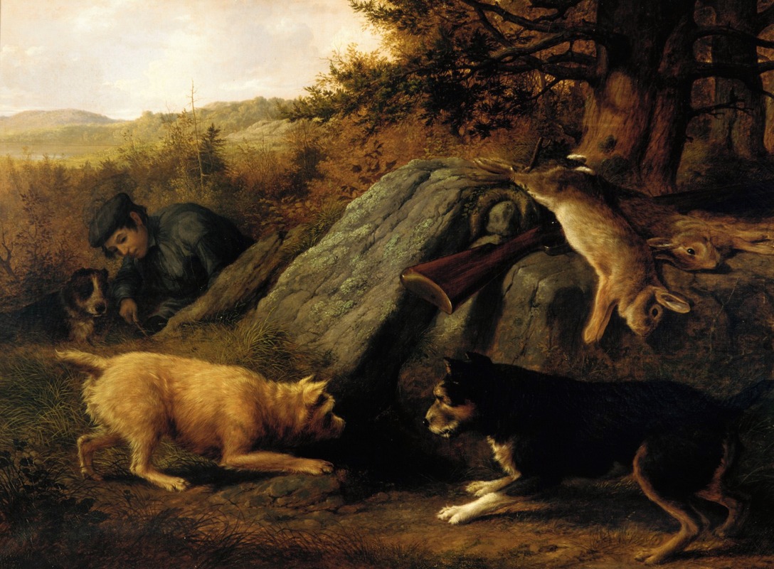 Thomas Hewes Hinckley - The Rabbit Hunters