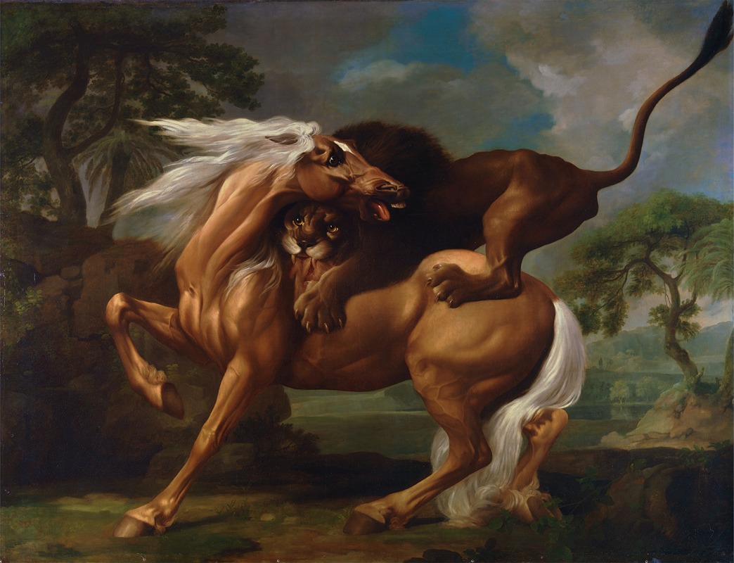 George Stubbs - A Lion Attacking a Horse