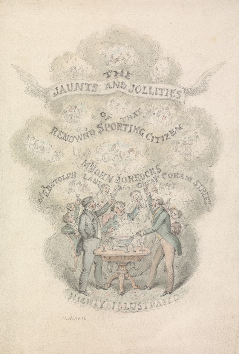 Henry Thomas Alken - Illustration to R.S. Surtees’, ‘Jorrocks’s Jaunts and Jollities’: Title page