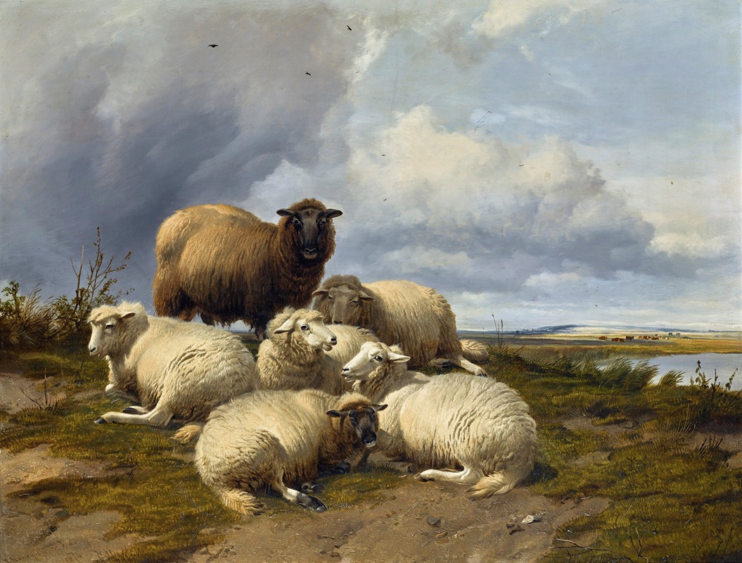Thomas Sidney Cooper - The gathering storm canterbury meadows