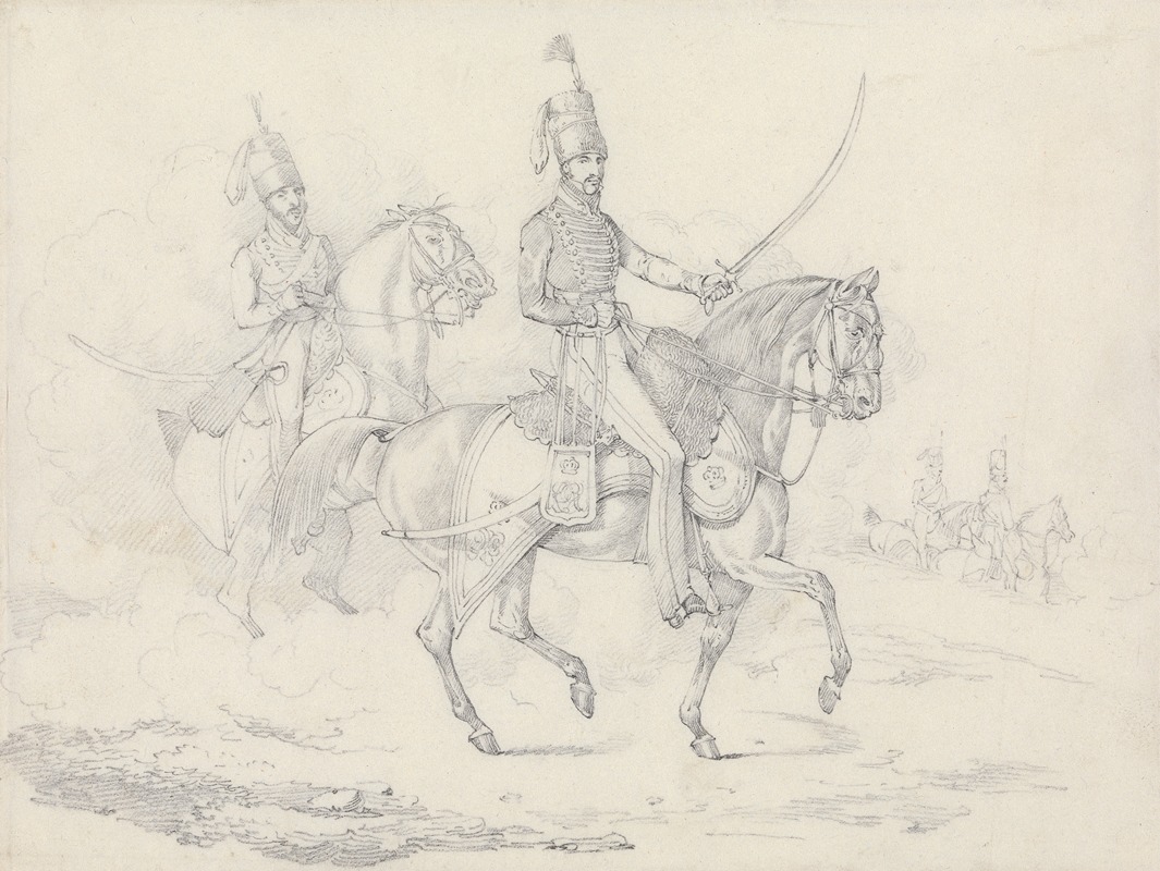 Henry Thomas Alken - ‘Scraps’, No. 39: Mounted Hussars