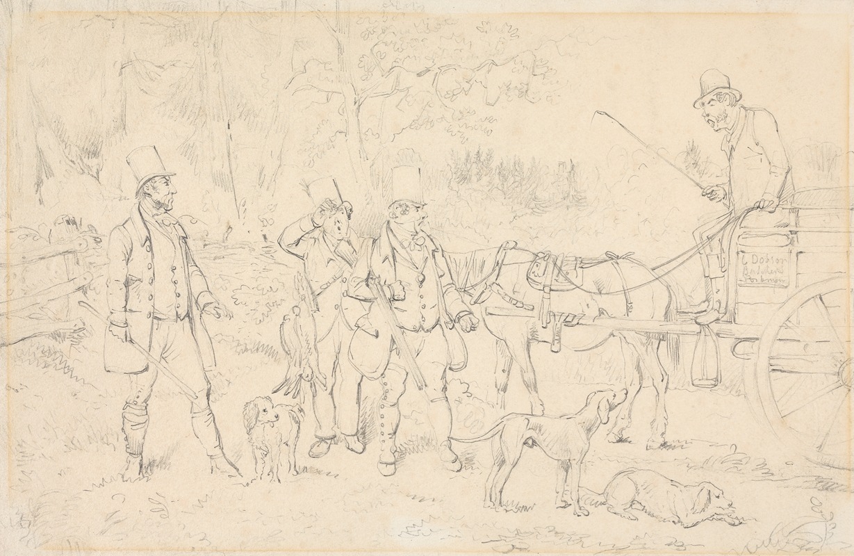 Henry Thomas Alken - ‘Sporting Anecdotes:’ Sketch for ‘The Sporting Butcher’