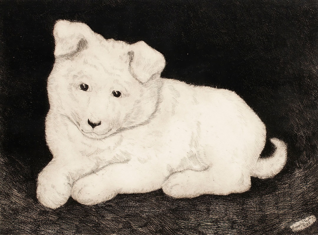 Hjalmar Hagelstam - Sneggie, White Puppy