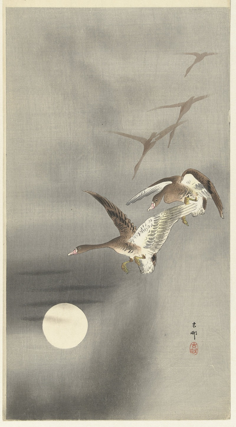 Ohara Koson - Geese in flight