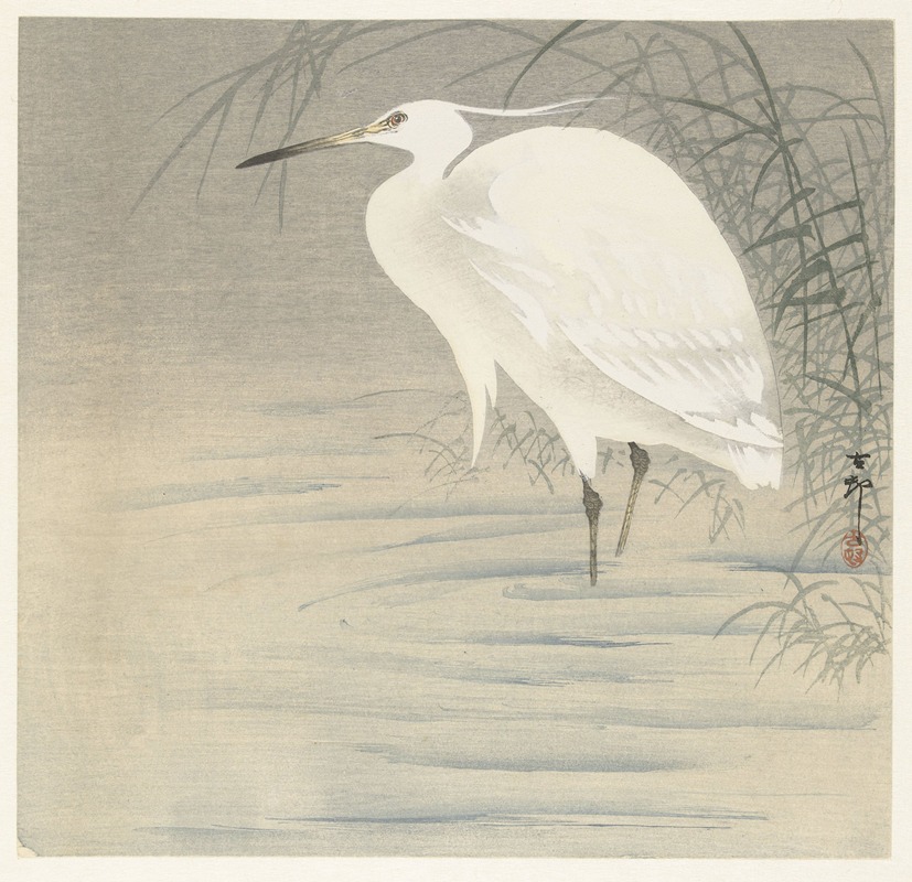 Ohara Koson - Little egret.