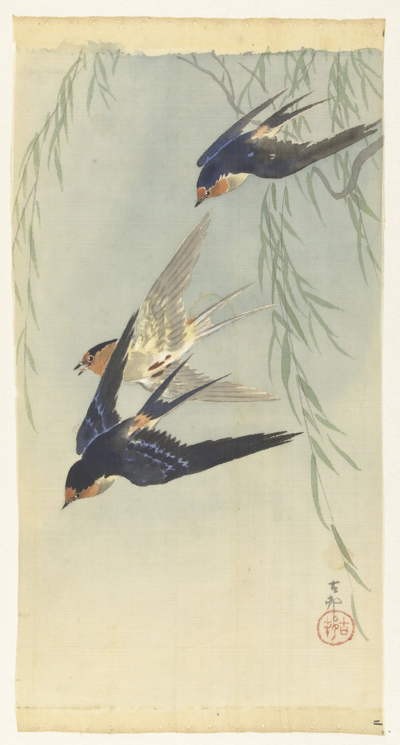 Ohara Koson - Three birds in full flight