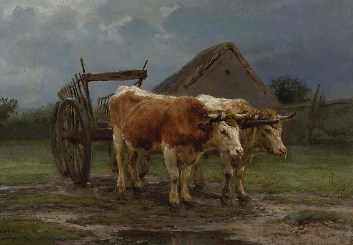 Rosa Bonheur - Oxen Pulling A Cart