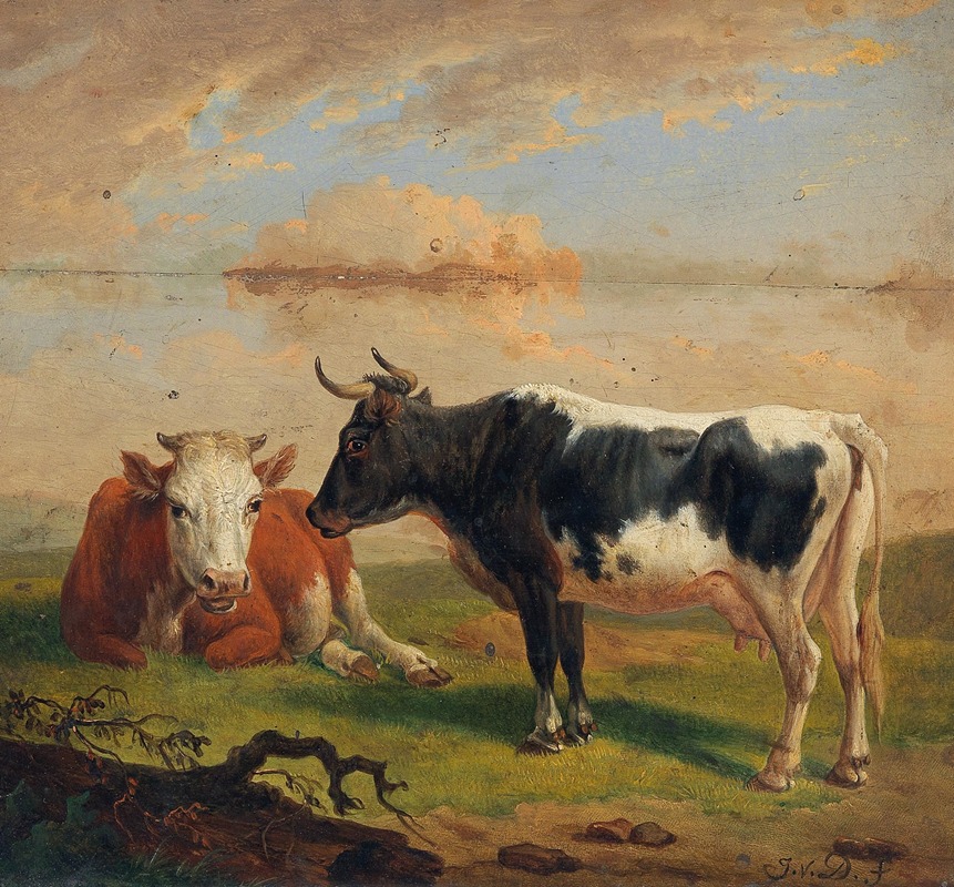 Alexander Johann Dallinger von Dalling - Cows in the Pasture