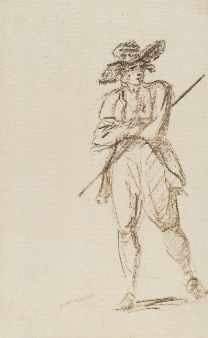 Henry William Bunbury - Young Man Holding a Stick under his Arm