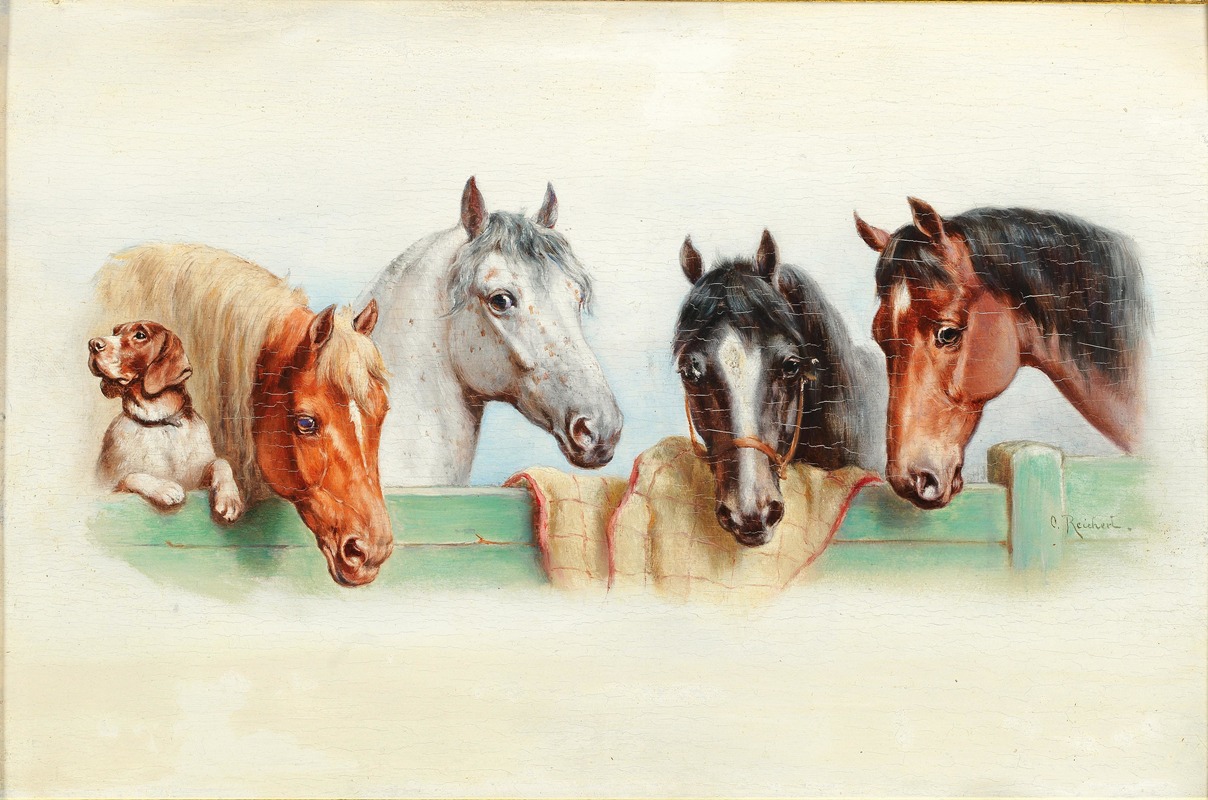 Carl Reichert - Ein Hund und vier Pferde