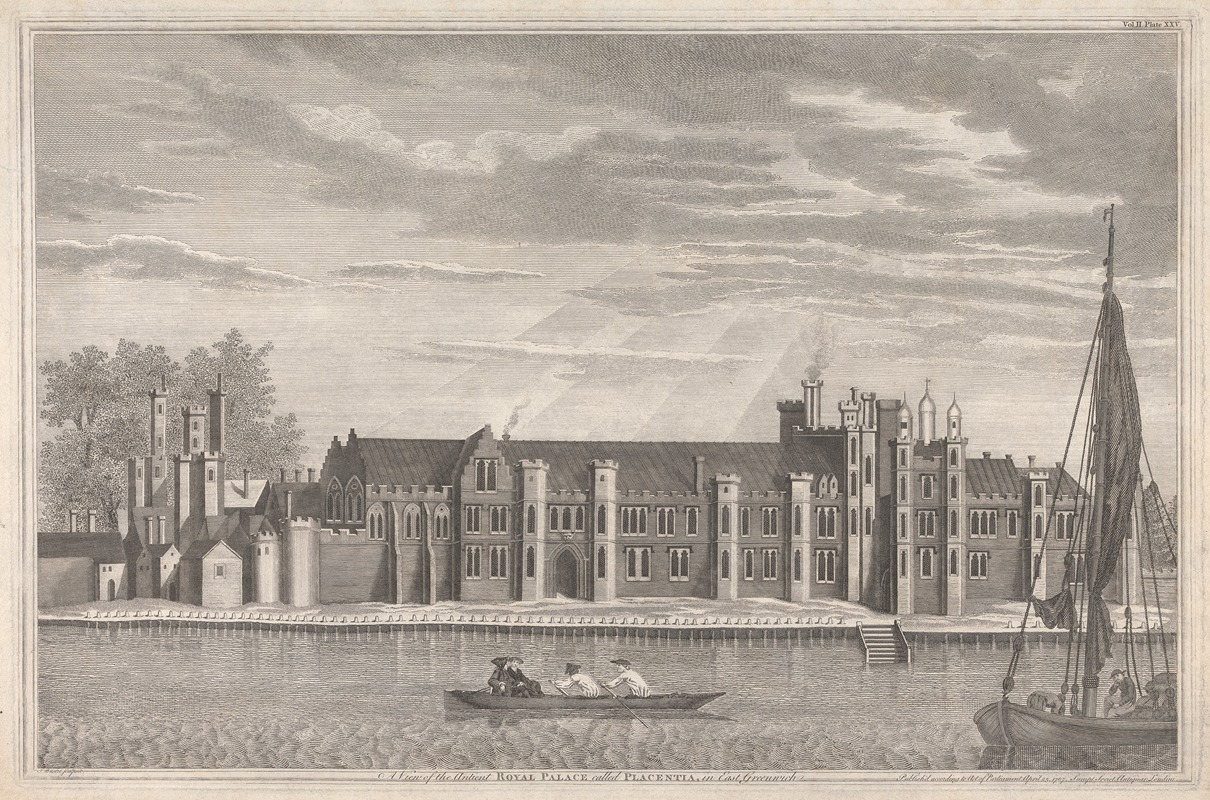 James Basire the younger - A View of the Ancient Royal Palace called Placentia in East Greenwich