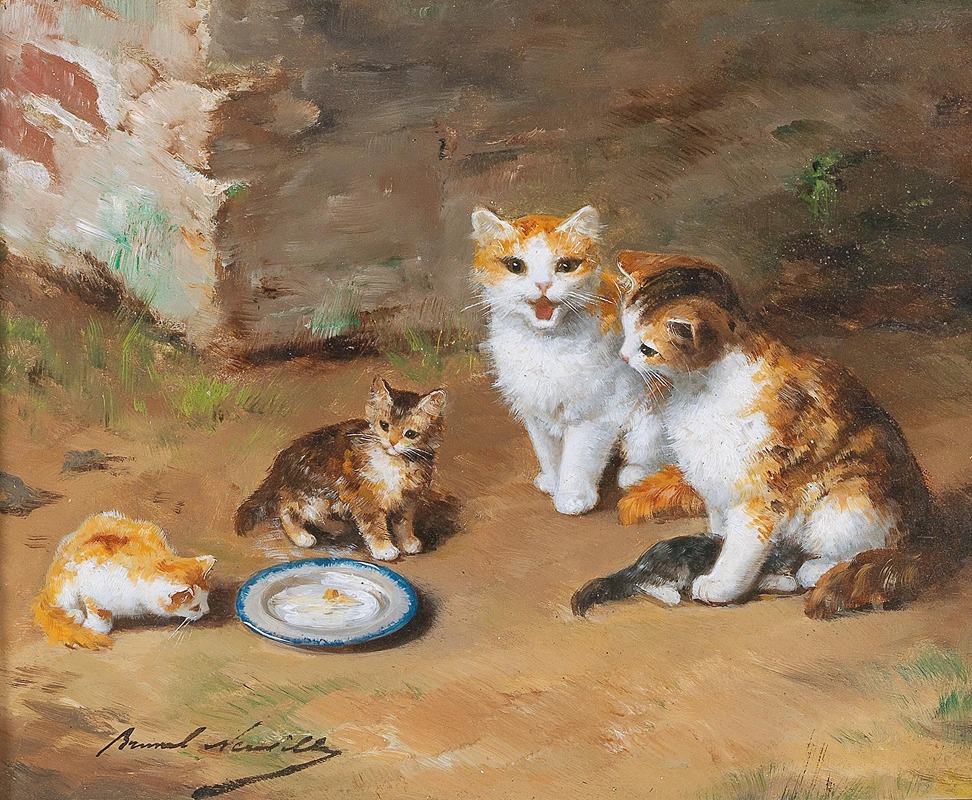 Arthur-Alfred Brunel de Neuville - Cat Family