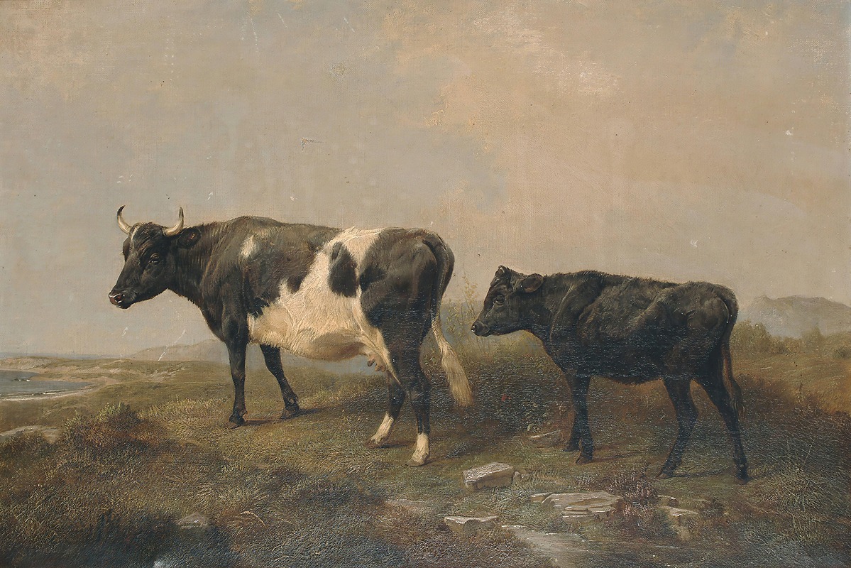 Friedrich Wilhelm Keyl - Cow And Calf