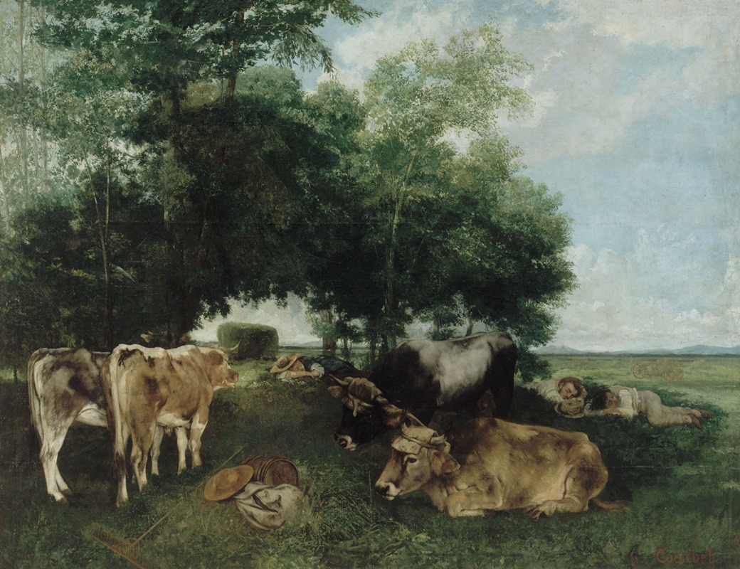 Gustave Courbet - La Sieste Pendant La Saison Des Foins