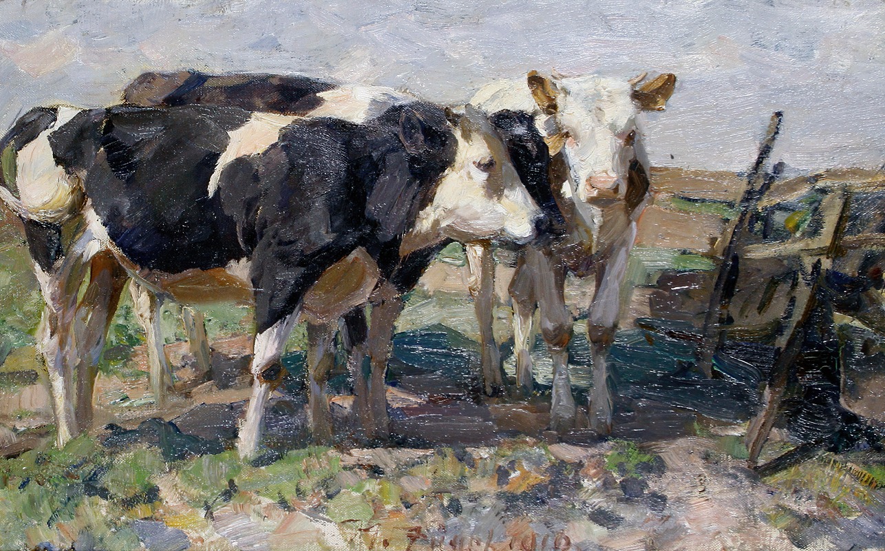 Heinrich Von Zügel - Cows In A Field
