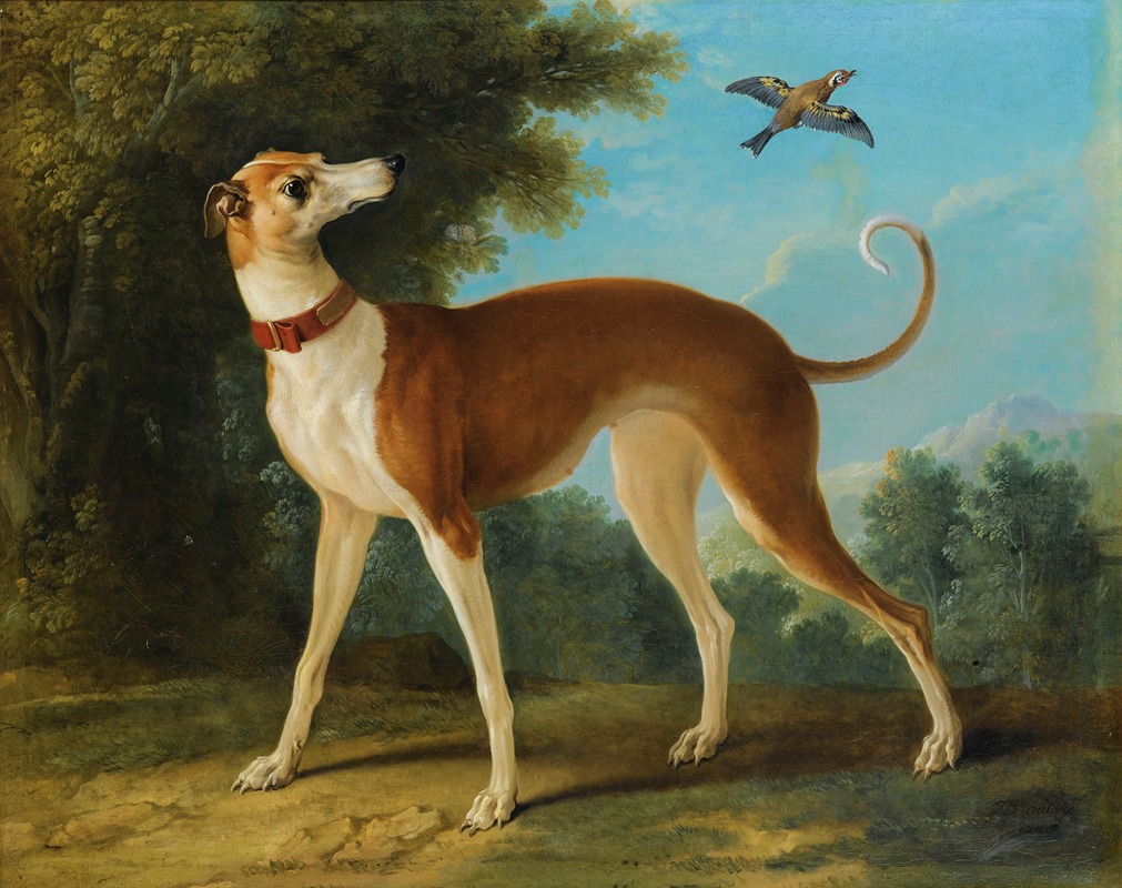 Jean-Baptiste Oudry - Greyhound In A Landscape
