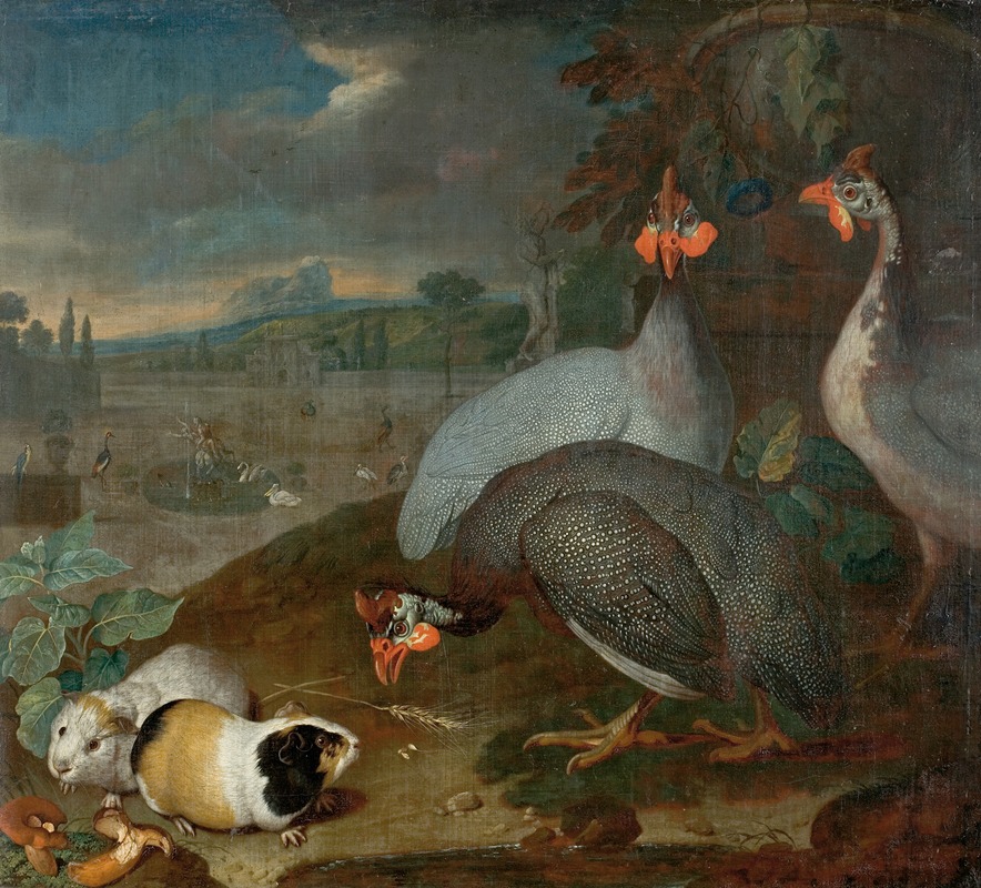 Philipp Ferdinand de Hamilton - Perlhühner Mit Meerschweinchen