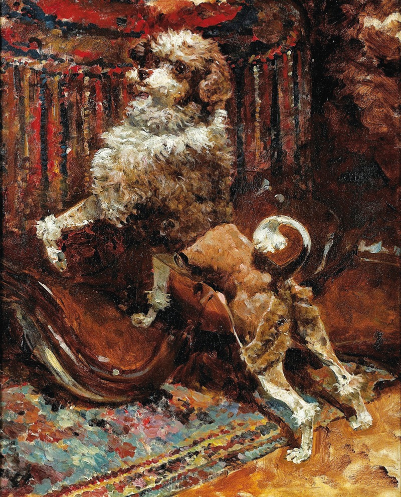 René Princeteau - The Poodle Of The artist ‘s Mother Clipped Like A Lion