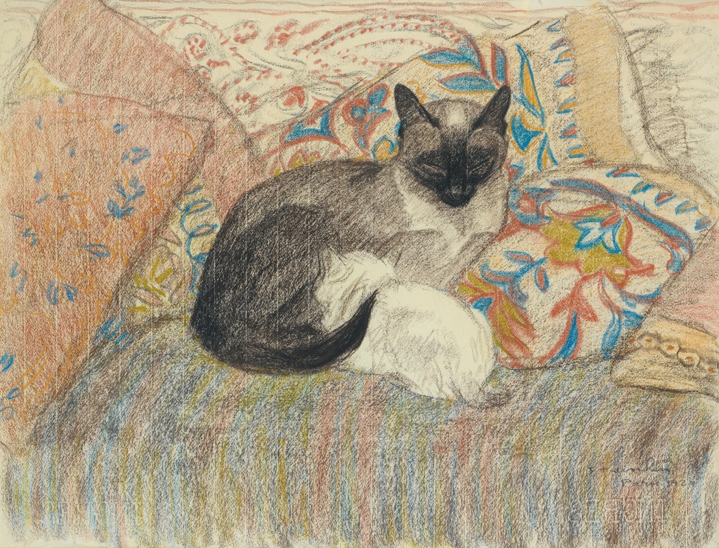Théophile Alexandre Steinlen - Cat And Her Kitten