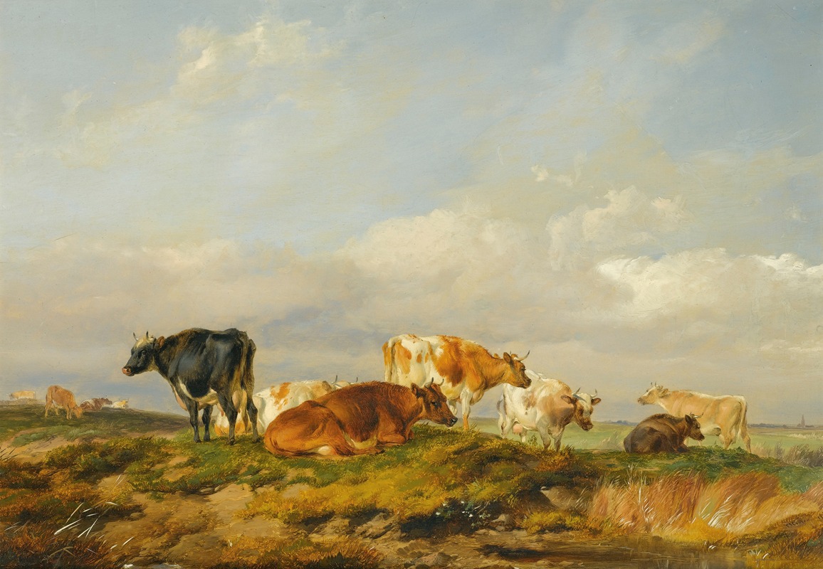 Thomas Sidney Cooper - Cattle In A Kent Meadow