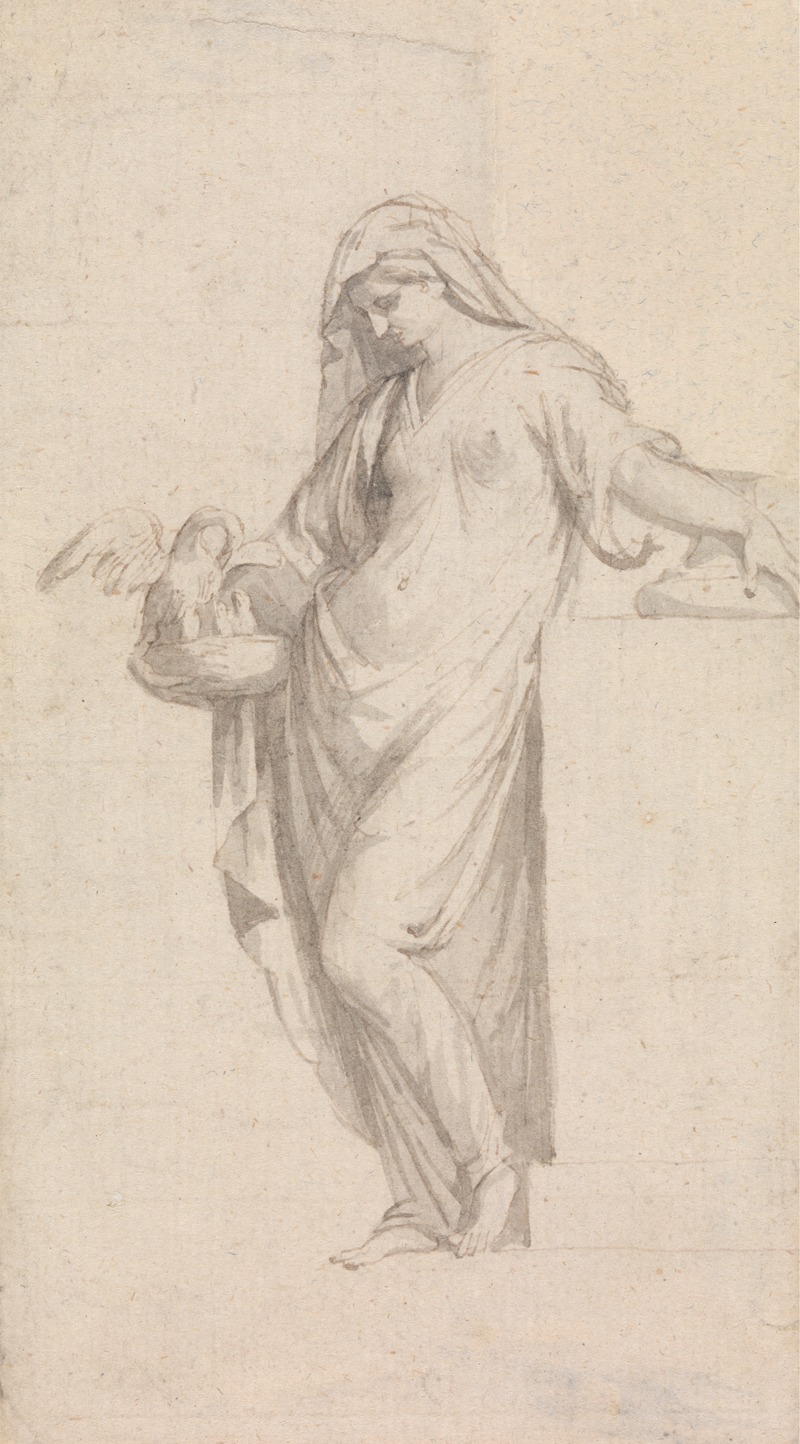 John Bacon - Allegorical Female Figure: piety holding a nest of pelicans