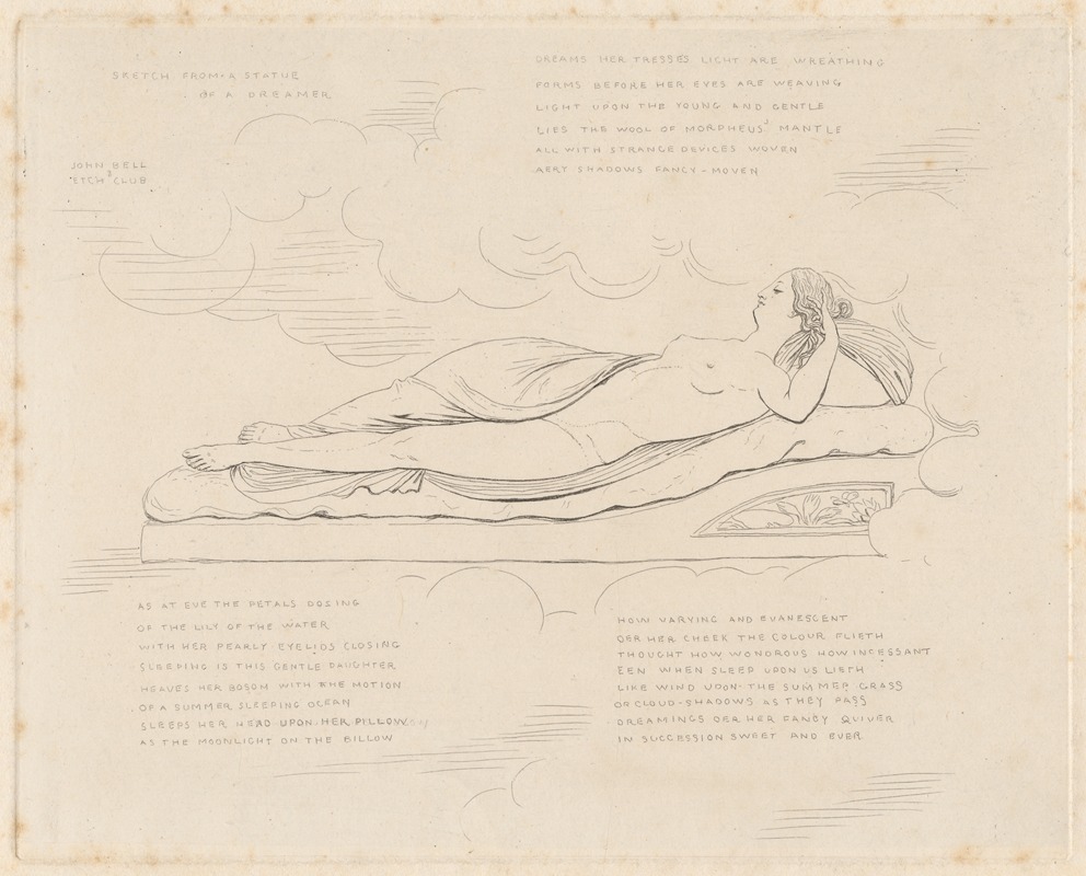 John Bell - Sketch from a Statue of a Dreamer