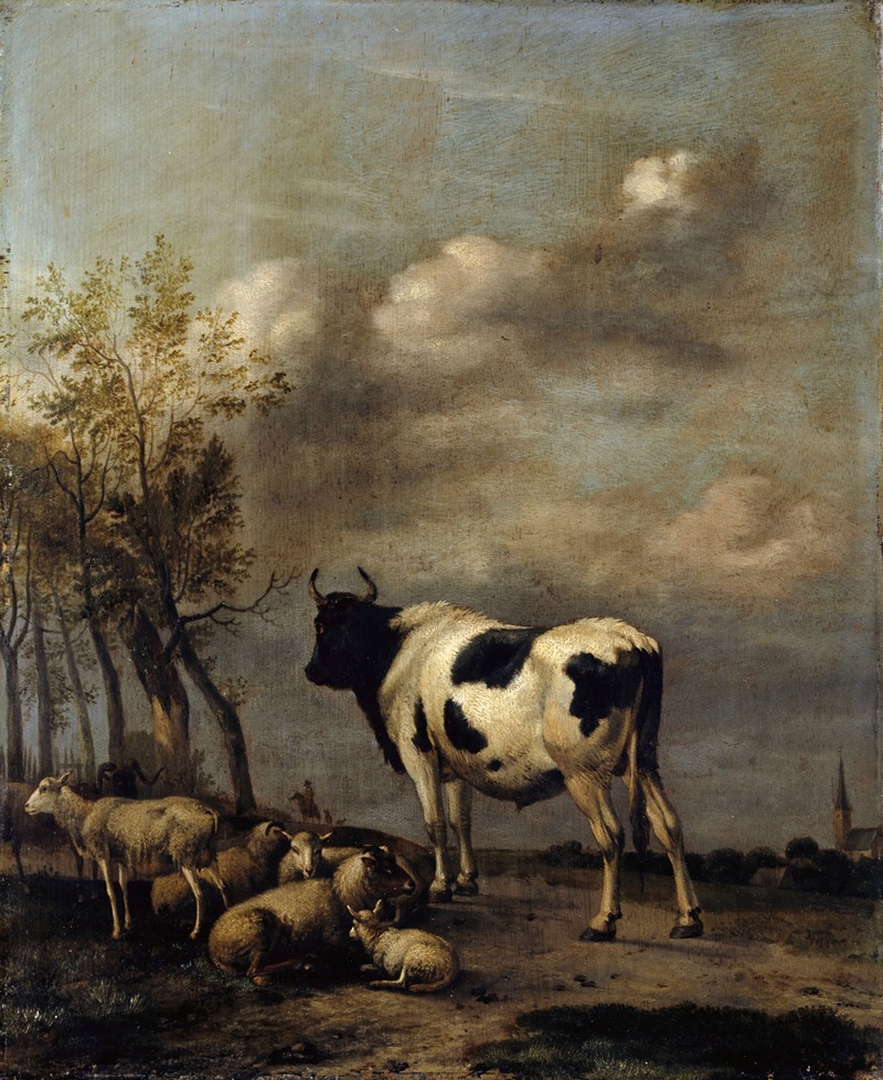 Albert Jansz. Klomp - Pasturage with Black and White Bull