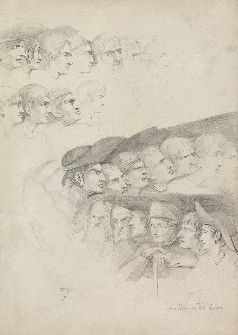 John Brown - Studies of Rows of Spectators