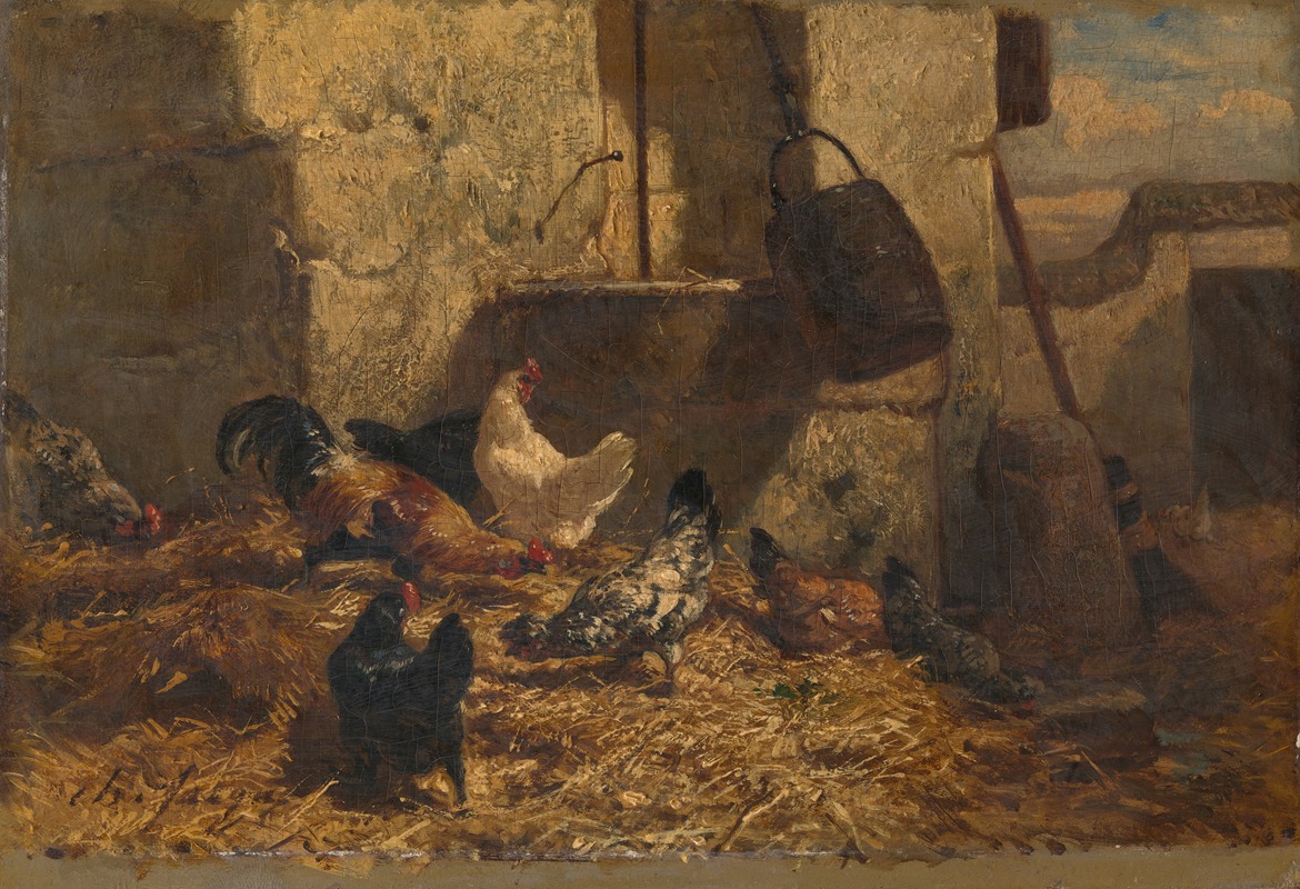 Charles Emile Jacque - Chickens
