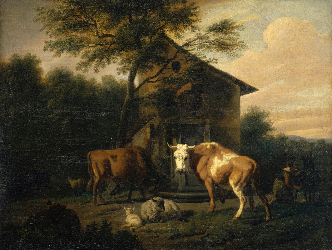 Dirck van Bergen - Grazing Cattle