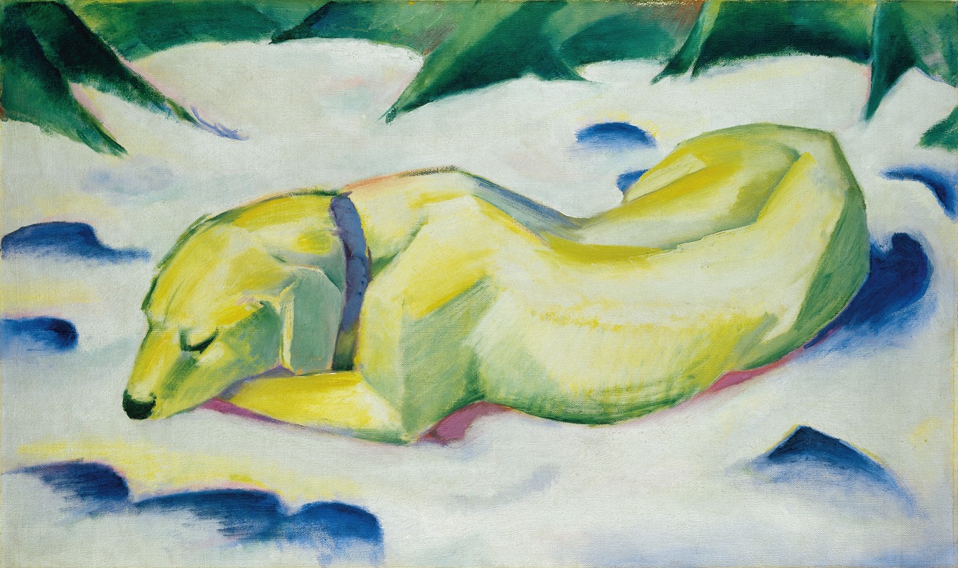Franz Marc - Dog Lying in the Snow