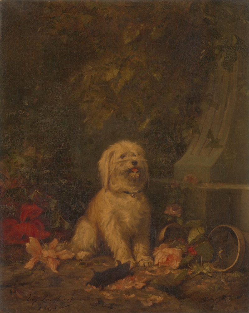 Louis-Eugène Lambert - Dog with a dead mole