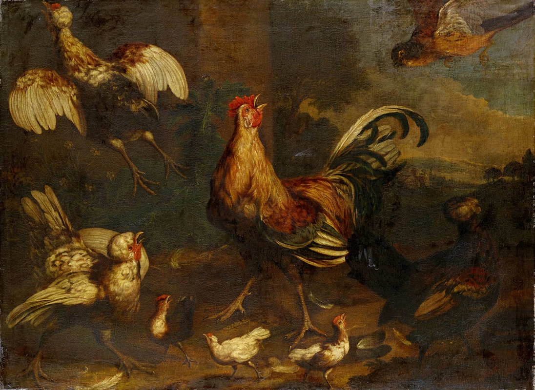 Melchior d'Hondecoeter - Commotion in the Chicken Run