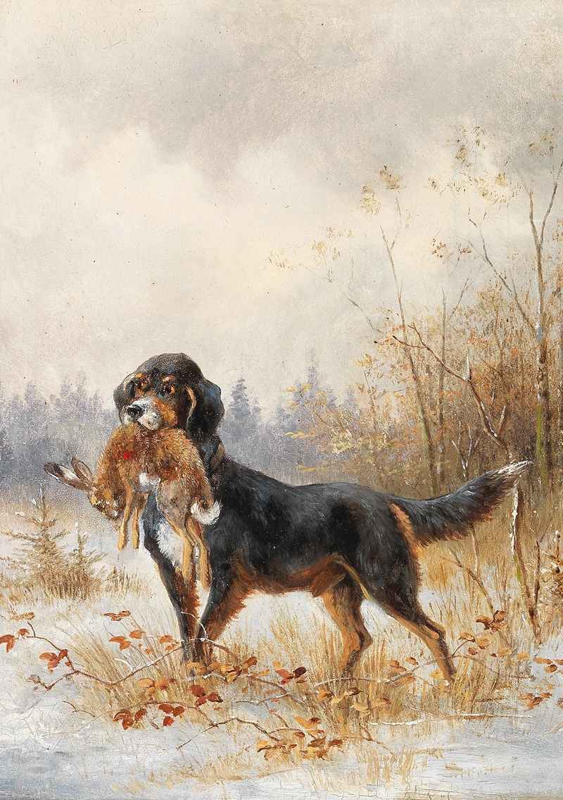 Moritz Müller II - Hund mit Hasen