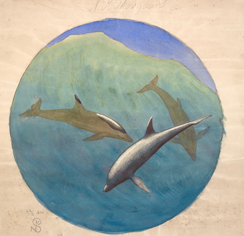 Niels Skovgaard - Springende delfiner