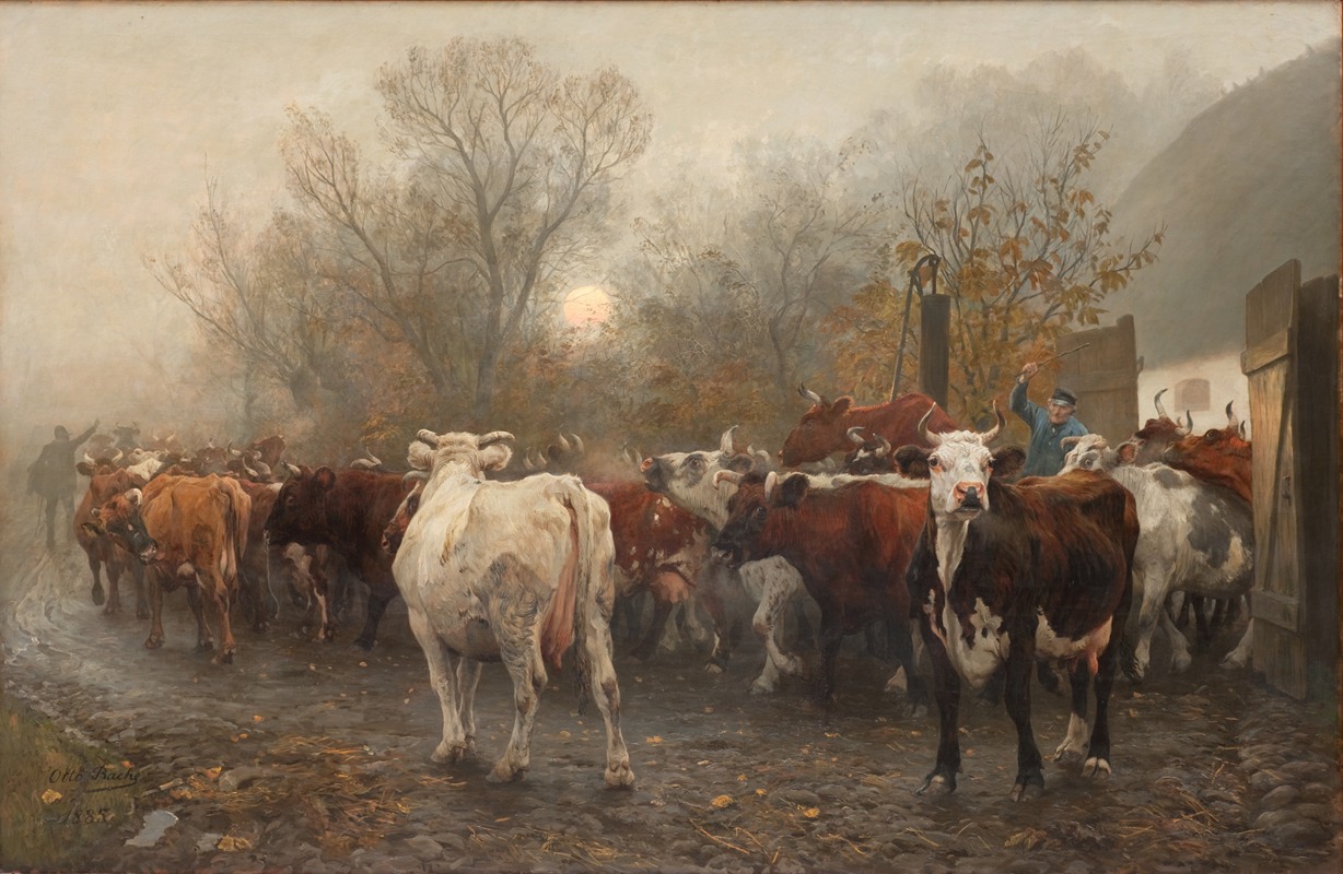 Otto Bache - Driving Cows out of the Cowhouse