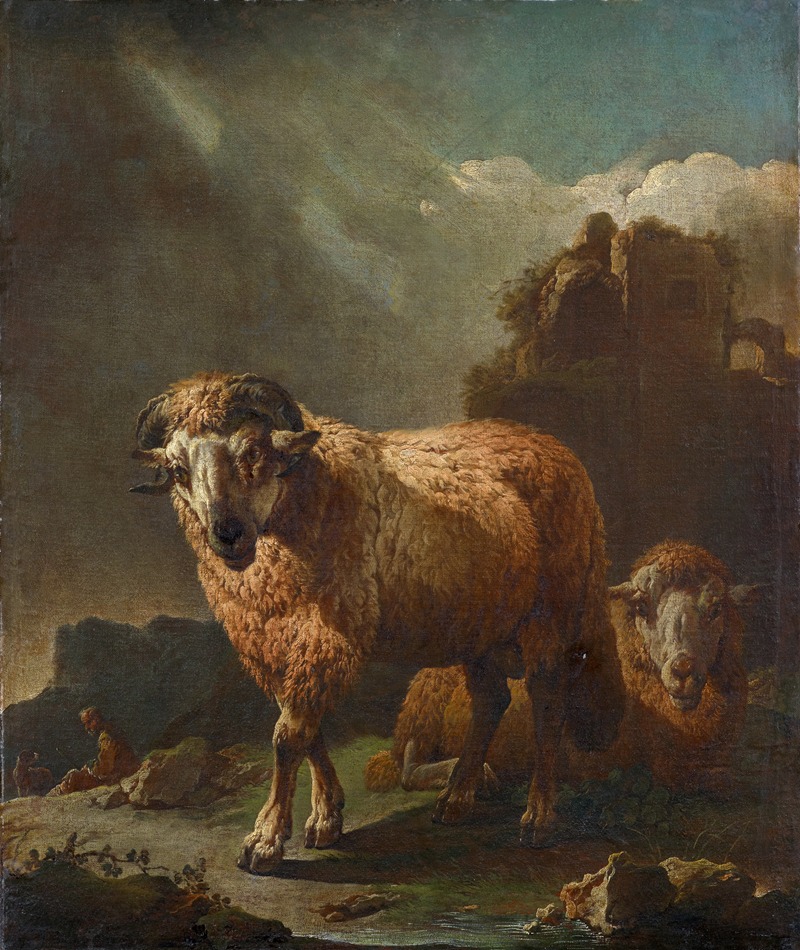 Philipp Peter Roos - Two Sheep